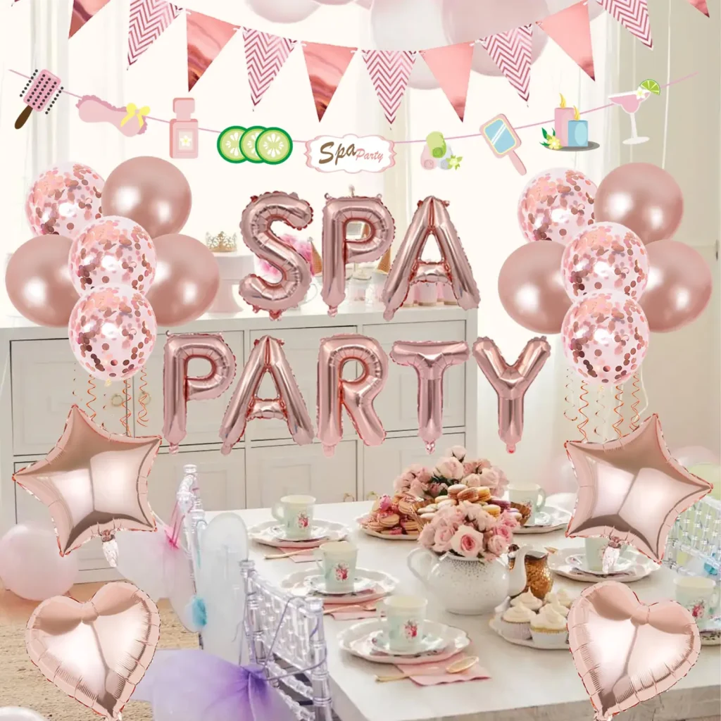 Pamper Party Balloon Garland